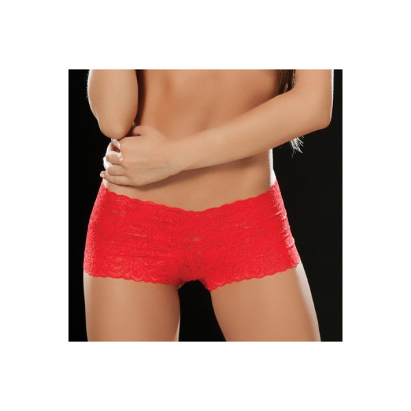 Boyshort dentelle Rouge 